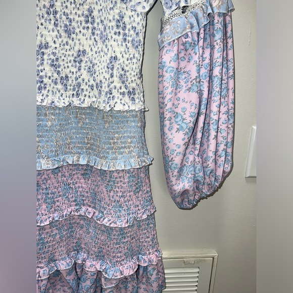 *sold*Yvonne & Love Boho Ruffled Tiered Mini Dress - Picture 7 of 11